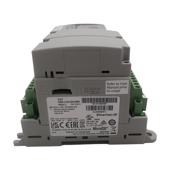 2080-LC20-20AWBR New In Stock 2080LC2020AWBR Micro820 PLC Controller