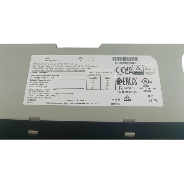 25C-D017N114 New Original 25CD017N114 Ser B 7.5kW 10Hp AC Drive