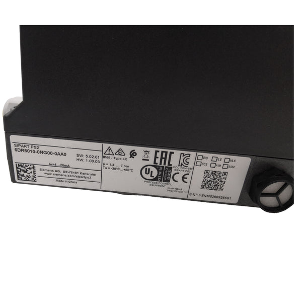 6DR5010-0NG00-0AA0 Genuine 6DR50100NG000AA0 Siemens Electropneumatic Positioner