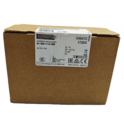 6ES7 151-7AA21-0AB0 New Sealed Siemens Interface Module 6ES71517AA210AB0 ET200S CPU Module