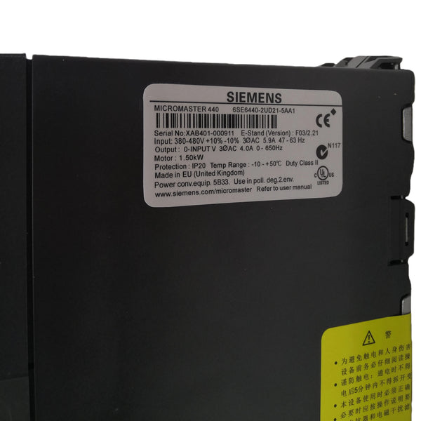 6SE6440-2UD21-5AA1 New Original Siemens Micromaster 440 AC Drive 6SE64402UD215AA1