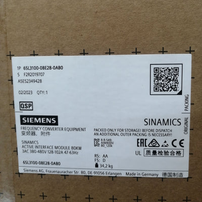 6SL3100-0BE28-0AB0 New Original 6SL31000BE280AB0 Siemens S120 Active Interface Module