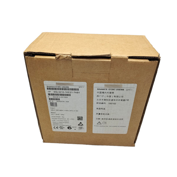 6SL3210-1KE21-7AB1 New In Box Siemens Inverter Drive 6SL32101KE217AB1