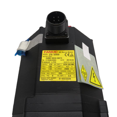 A06B-0034-B675 Fanuc Genuine Servo Motor A06B0034B675