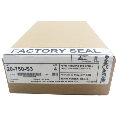 20-750-S3 New In Box Allen Bradley 20750S3 Option Module