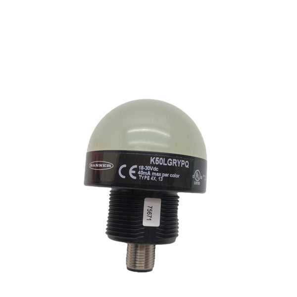 75671 Banner Engineering K50LGRYPQ Indicator Light New Original