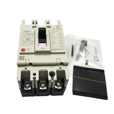 NF63-SV New Factory SealedMitsubishi 3P60A Circuit Breaker NF63CVF 3P 60A No Fuse