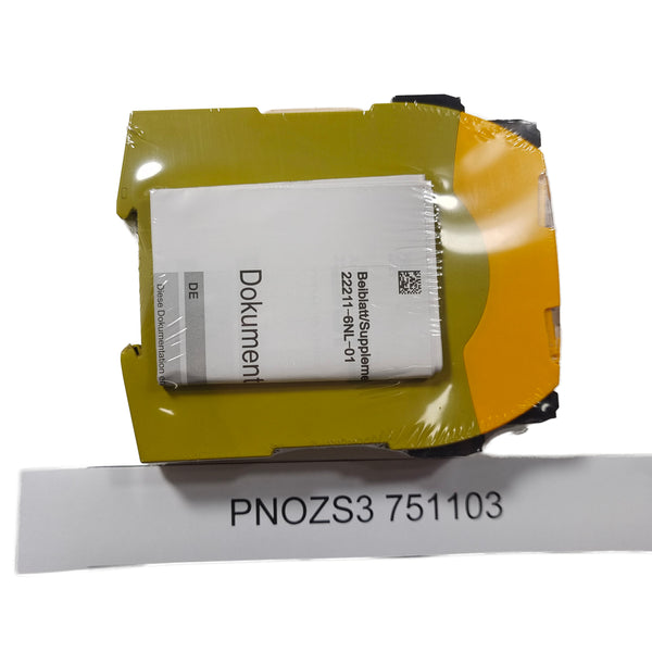 PNOZS3 New In Stock 751103 Pilz 24VDC 2n/o Safety Relay