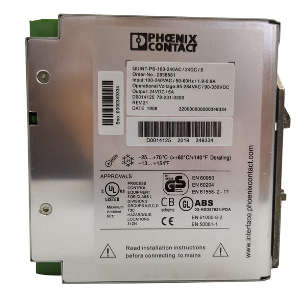 2938581 New Original Phoenix Power Supply QUINTPS100240AC24DC5