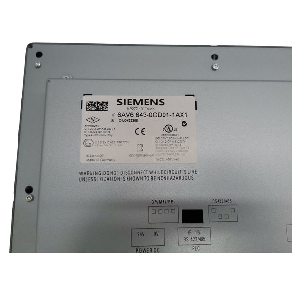 6AV6643-0CD01-1AX1 Siemens HMI Screen Brand New 6AV66430CD011AX1
