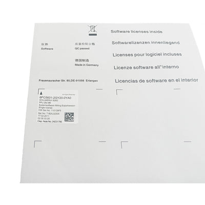 6FC5831-2GY20-0YA0 New 6FC58312GY200YA0 Siemens SINUMERIK828D Control Card
