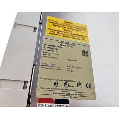 6SE7021-3TP50-Z Brand New Siemens 6SE70213TP50Z MC DC/AC Servo Drive