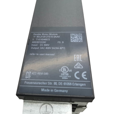 6SL3120-2TE15-0AA4 New In Box Siemens Double Motor Module 6SL31202TE150AA4