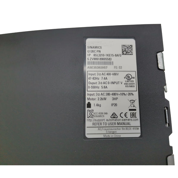 6SL3210-1KE15-8AF2 1PCS Genuine New Siemens Inverter 6SL32101KE158AF2