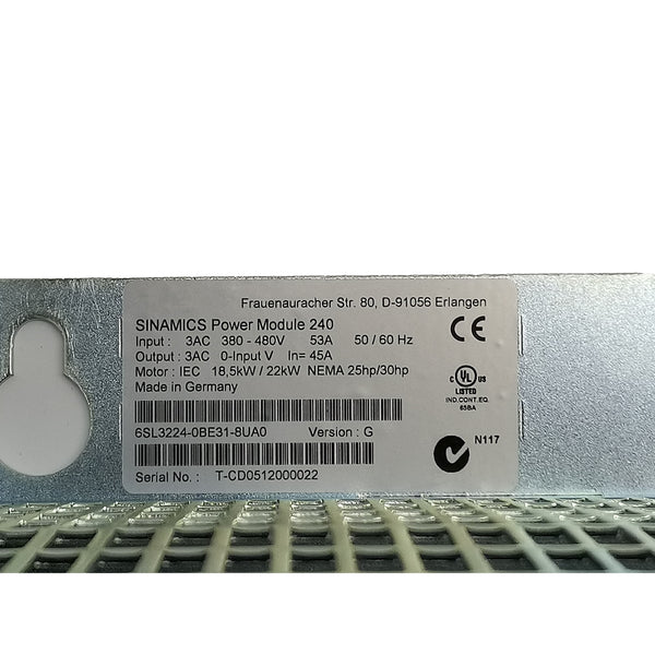 6SL3224-0BE31-8UA0 New Siemens PM 240 Power Module 6SL32240BE318UA0