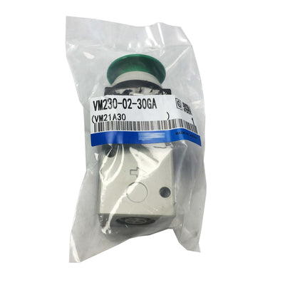VM230-02-30GA New SMC Pneumatic Mechanical Valve Green Start Button VM2300230GA