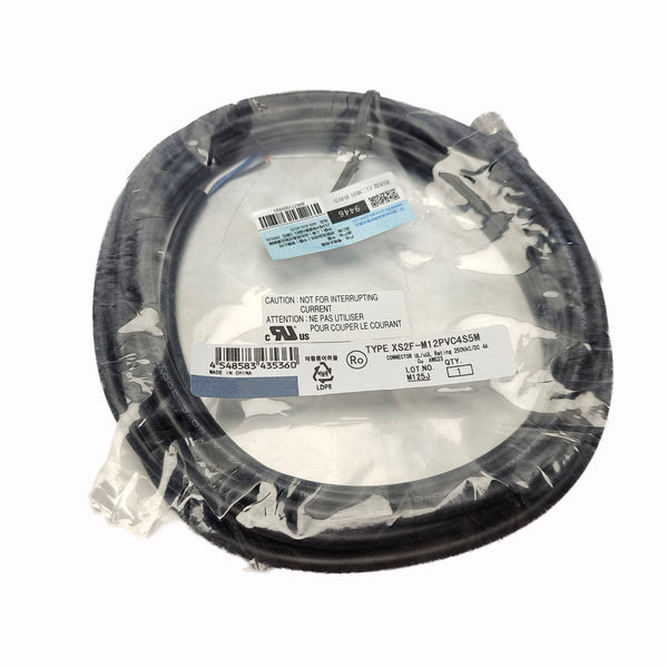 XS2F-M12PVC4S5M Omron Cordset Cable XS2FM12PVC4S5M Brand New